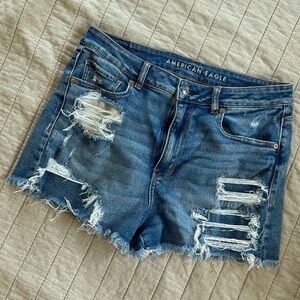AE High waisted Ripped Denim Short